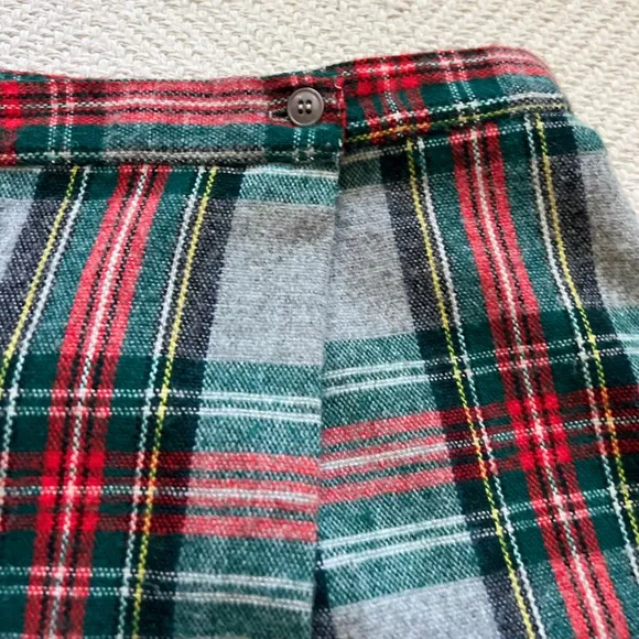 1970s Sears Vintage Tartan Kilt Wrap Midi Skirt