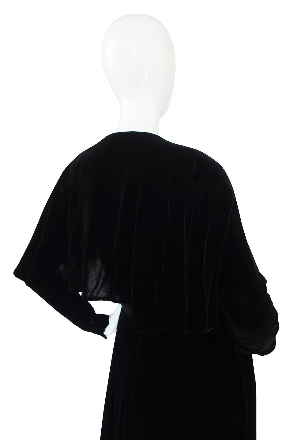 1990s Calvin Klein Velvet Wrap Top & Skirt