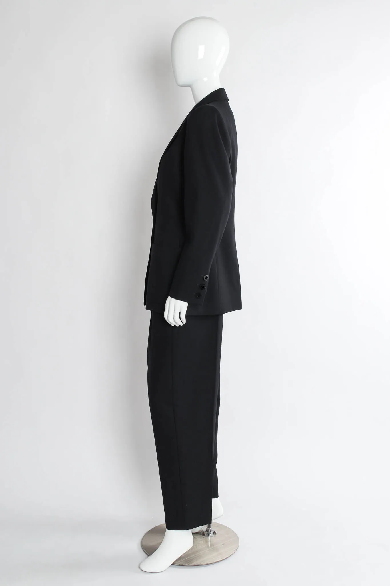 1990s Wool Striped Blazer & Pant Set