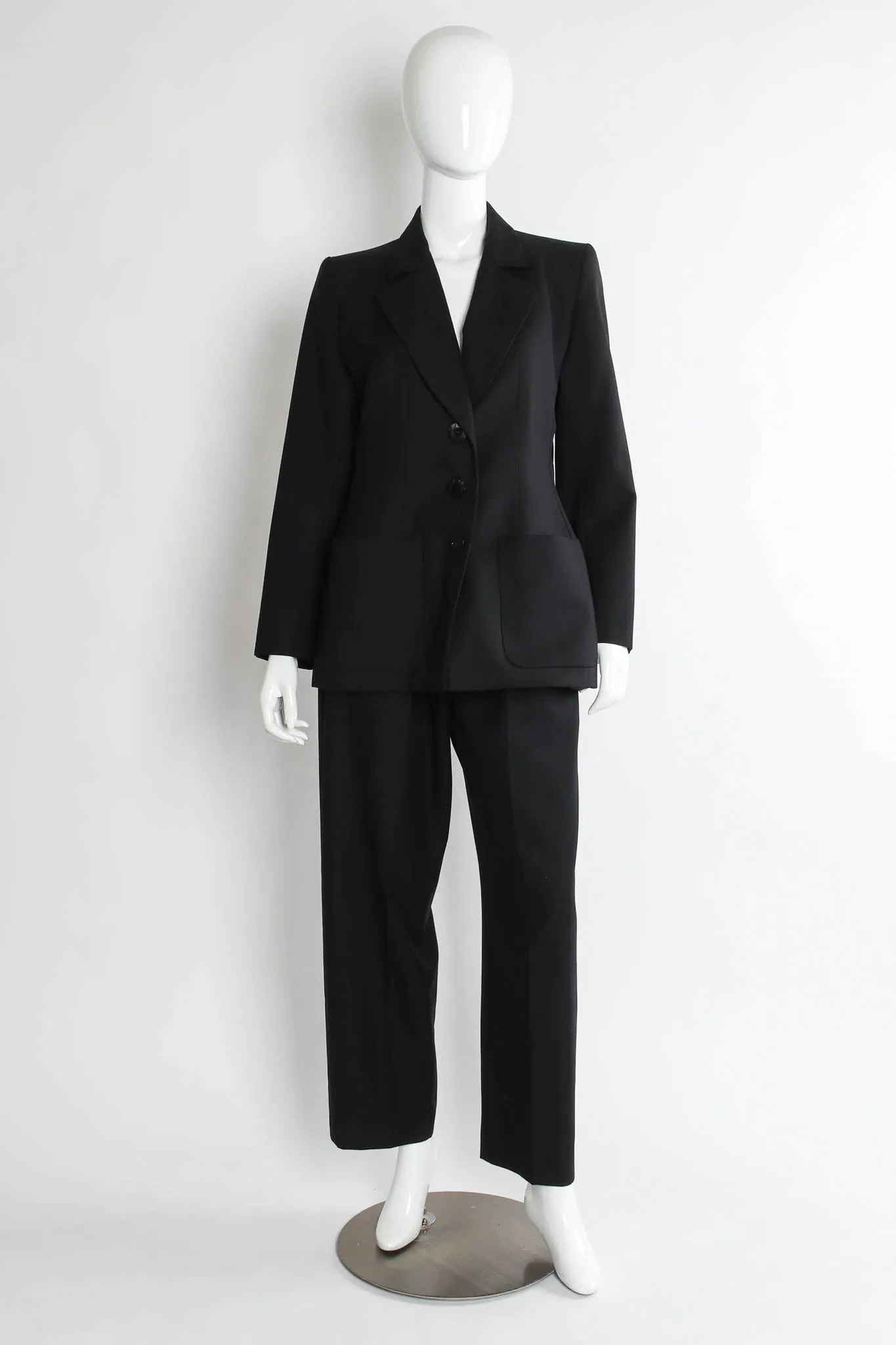 1990s Wool Striped Blazer & Pant Set