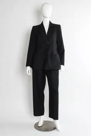1990s Wool Striped Blazer & Pant Set