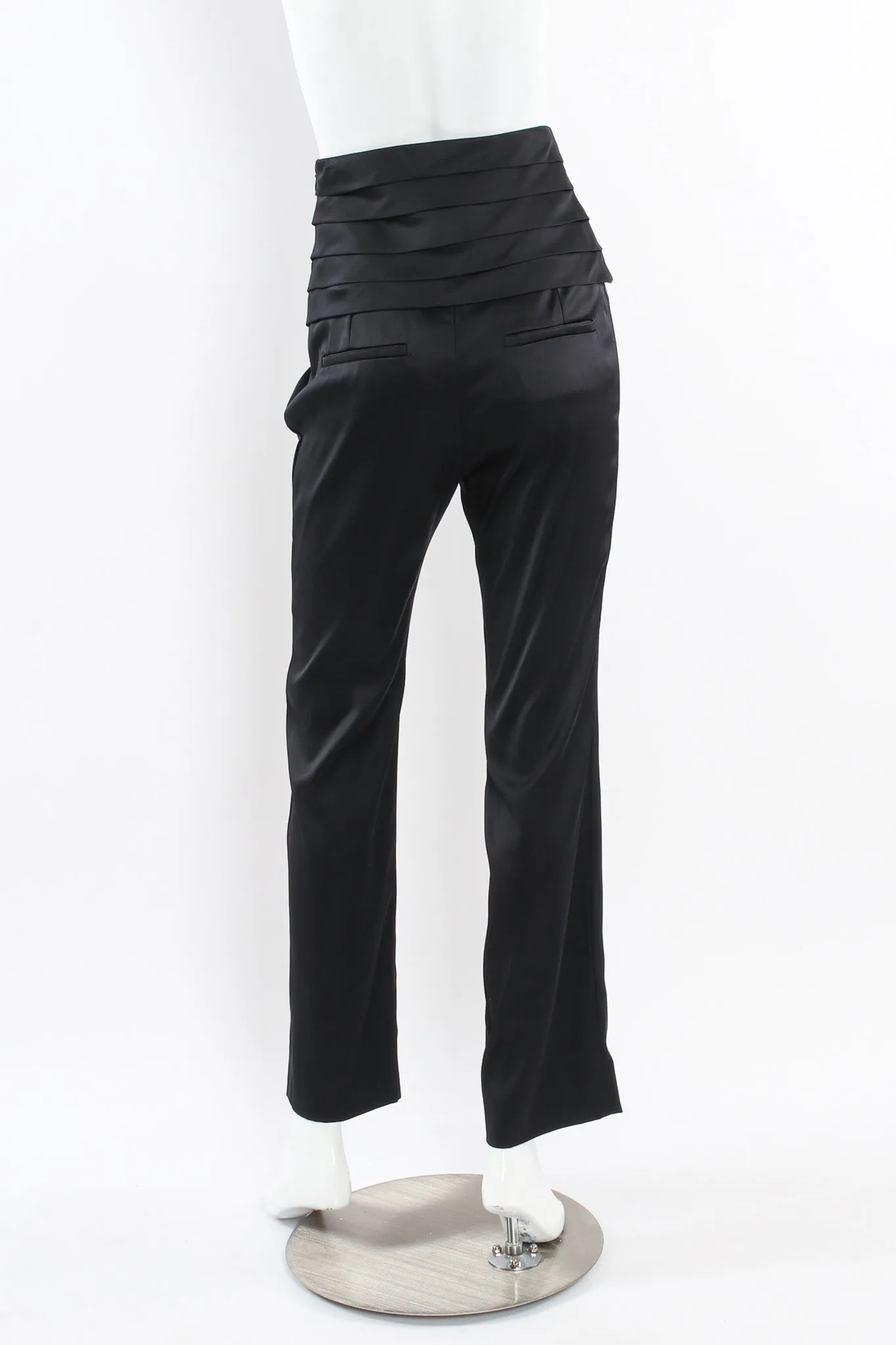 2006A Cummerbund Pleat Silk Pant