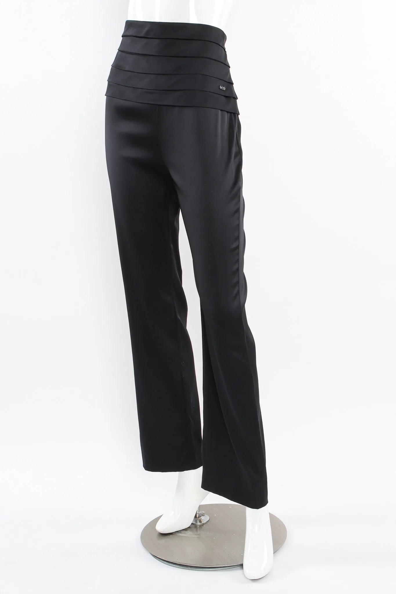 2006A Cummerbund Pleat Silk Pant