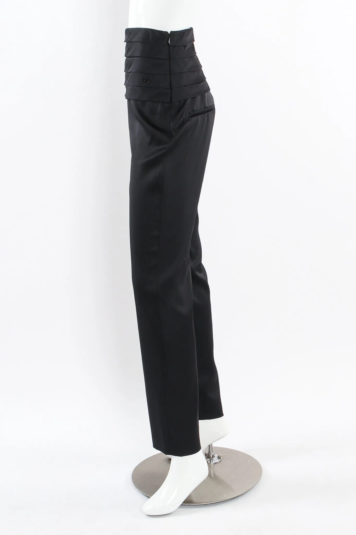 2006A Cummerbund Pleat Silk Pant