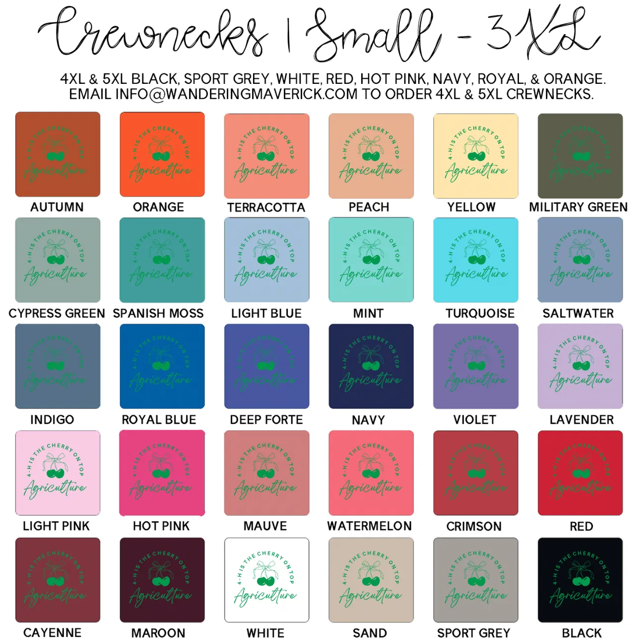 4-H Is The Cherry On Top Crewneck (S-3XL) - Multiple Colors!