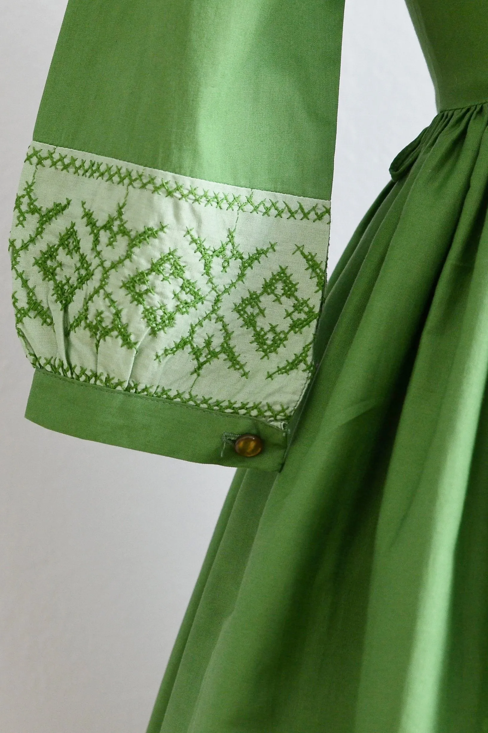 50s Green Dress / XS