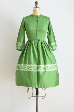 50s Green Dress / XS