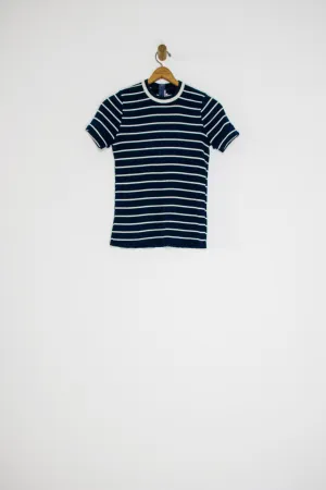 60’s STRIPED KNIT T-SHIRT / SMALL