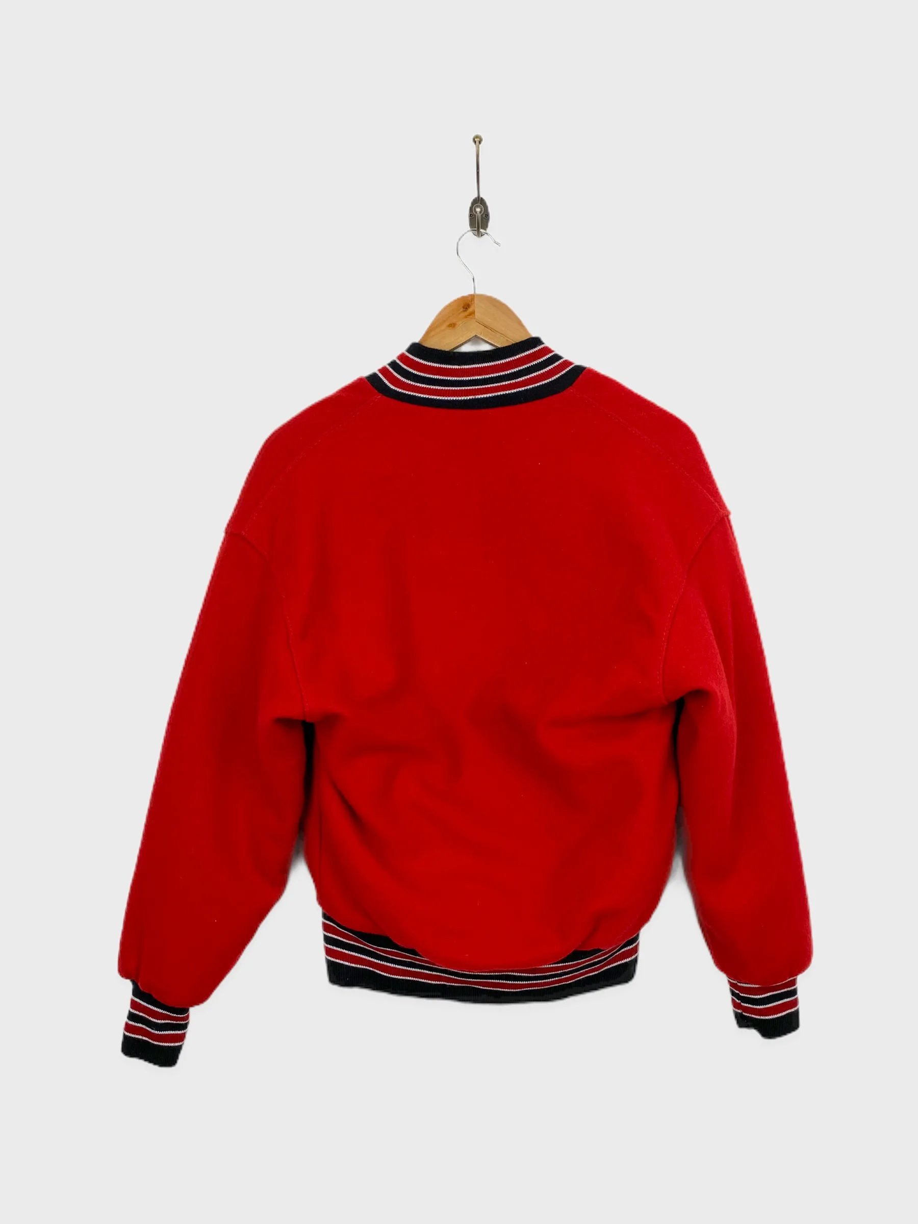 90's 'Ashley' USA Made Embroidered Vintage Varsity Jacket Size 8