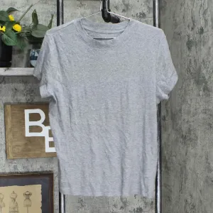 A New Day Women's Short Sleeve Slim Fit Ribbed T-Shirt Gray XXL