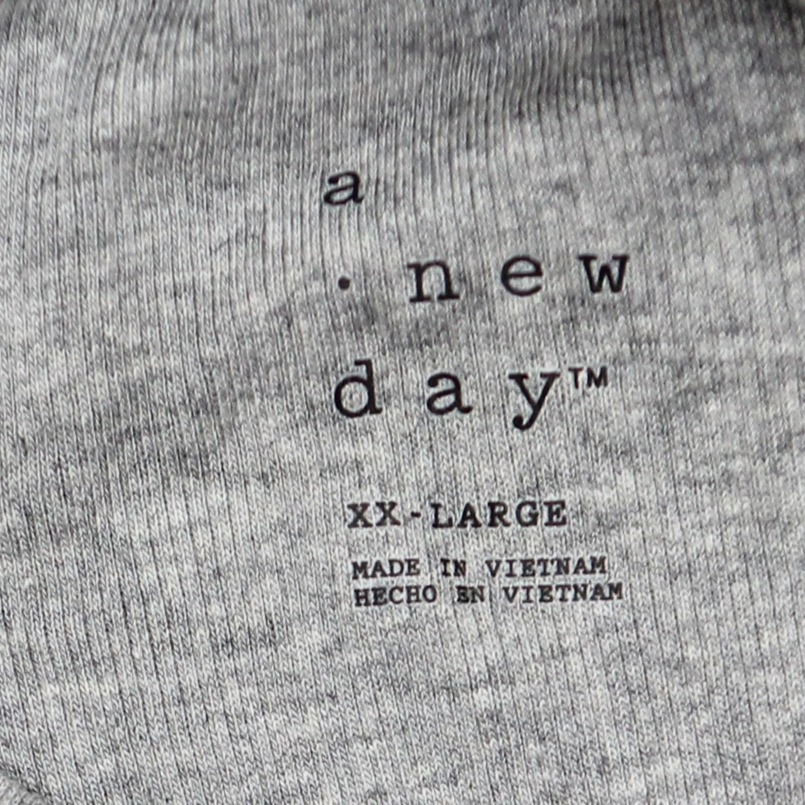 A New Day Women's Short Sleeve Slim Fit Ribbed T-Shirt Gray XXL