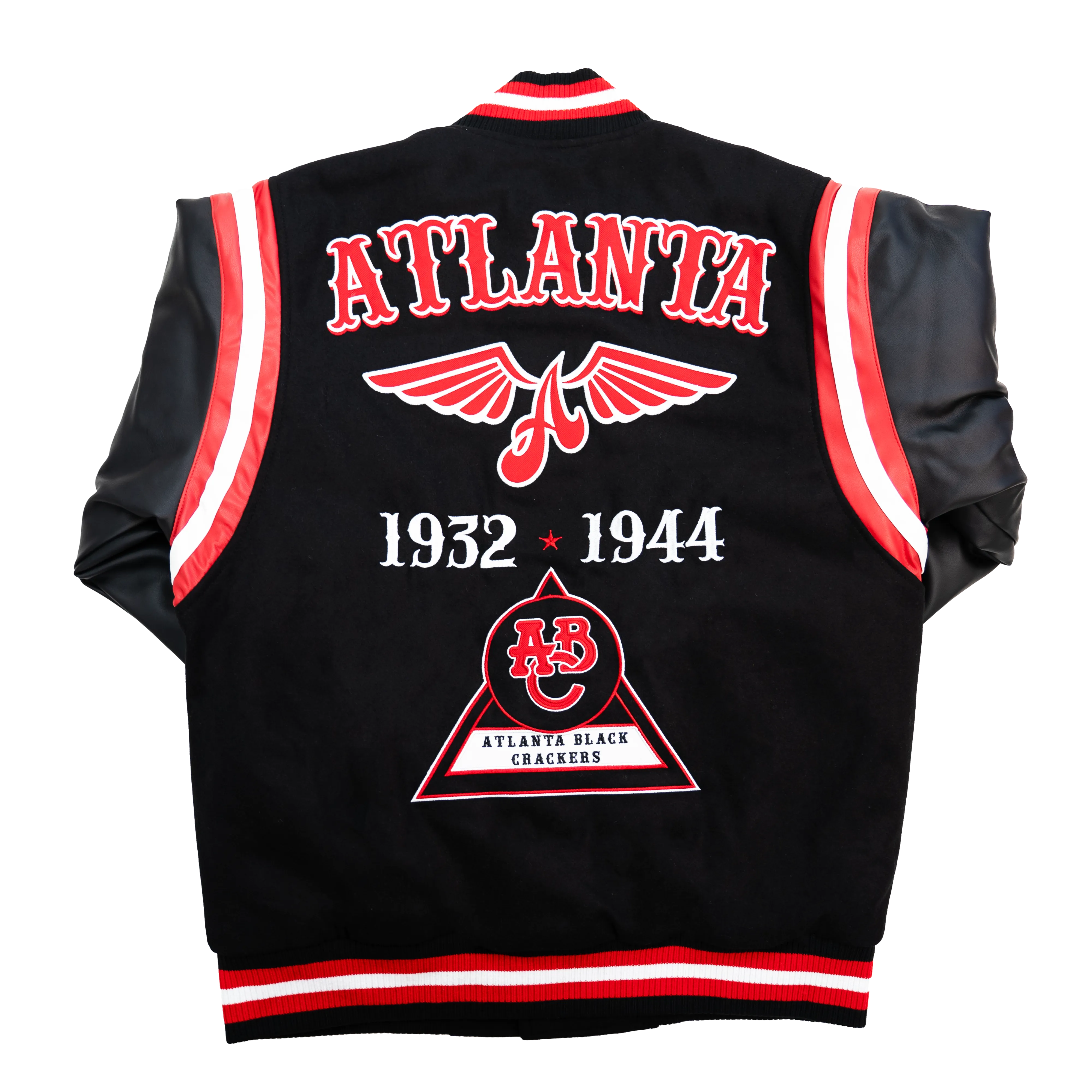A.B.C BLACK  VARSITY JACKET (BLACK)