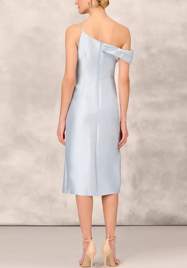 Aidan Mattox MD1E208036 One Shoulder Asymmetrical Pleated Side Zipper