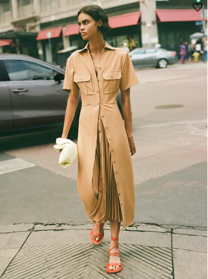 A.L.C. Florence Pleated Midi Dress