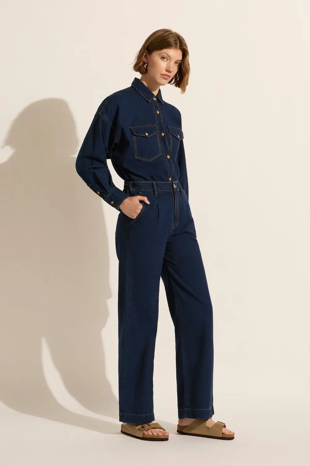 Amelia High Wide Leg Pant Foundation
