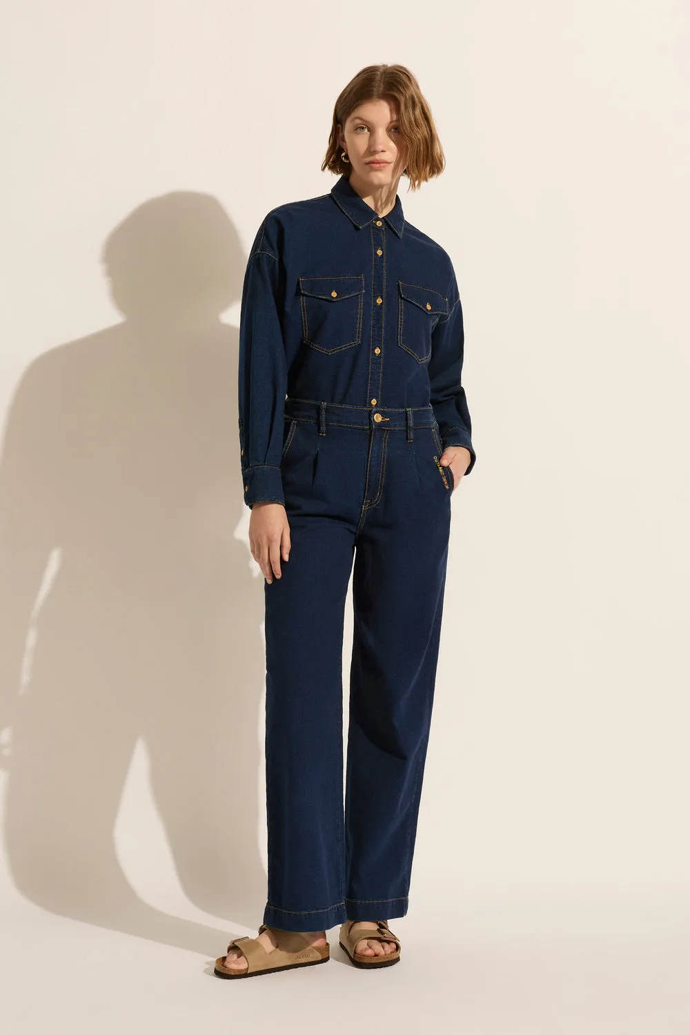 Amelia High Wide Leg Pant Foundation