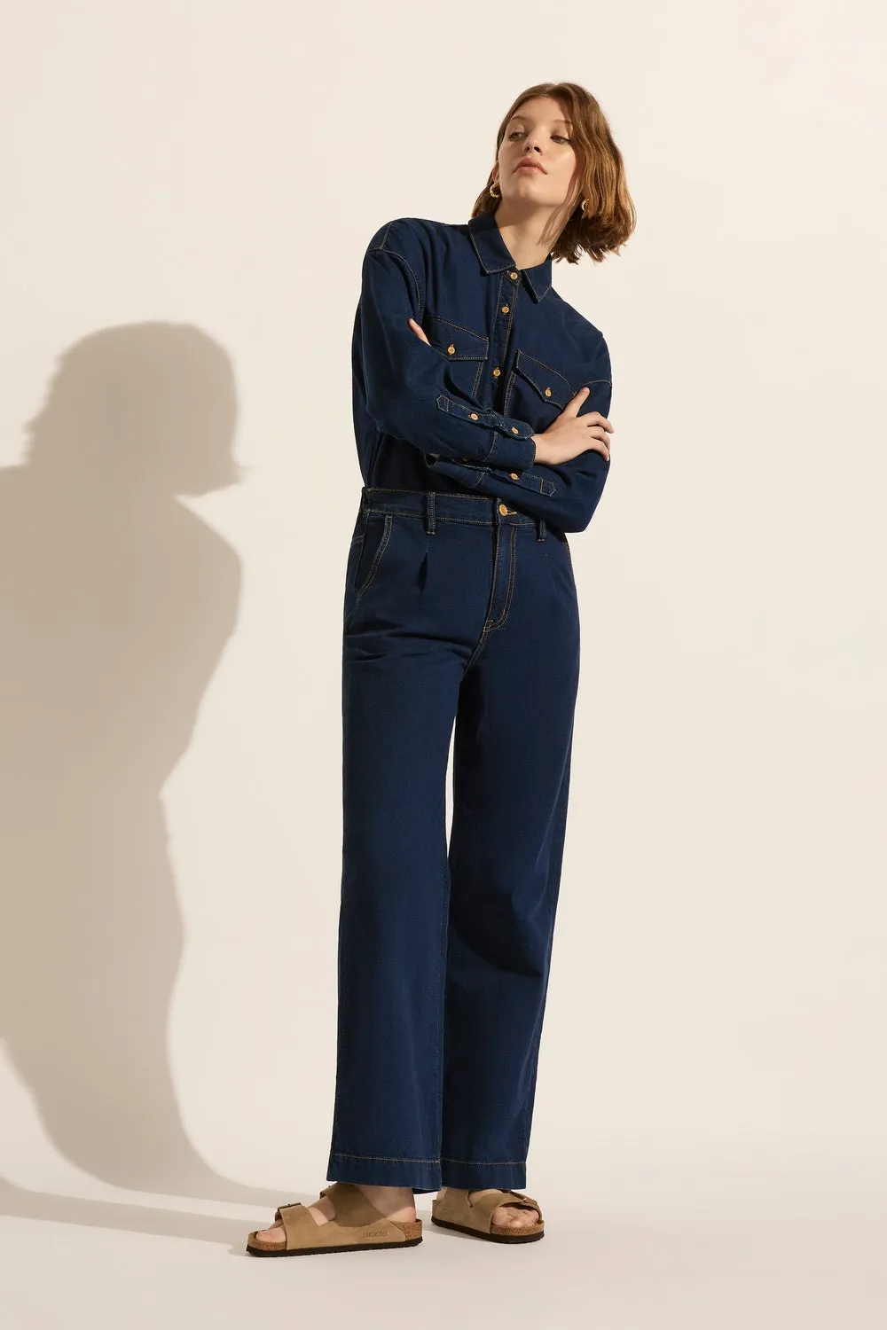 Amelia High Wide Leg Pant Foundation