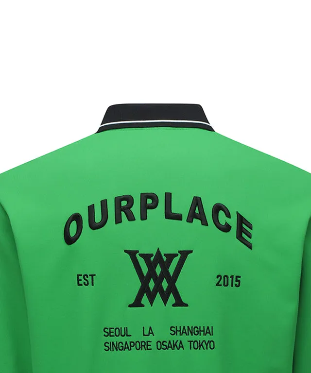 ANEW Golf: Men Back Big Logo Long T-Shirt - Green