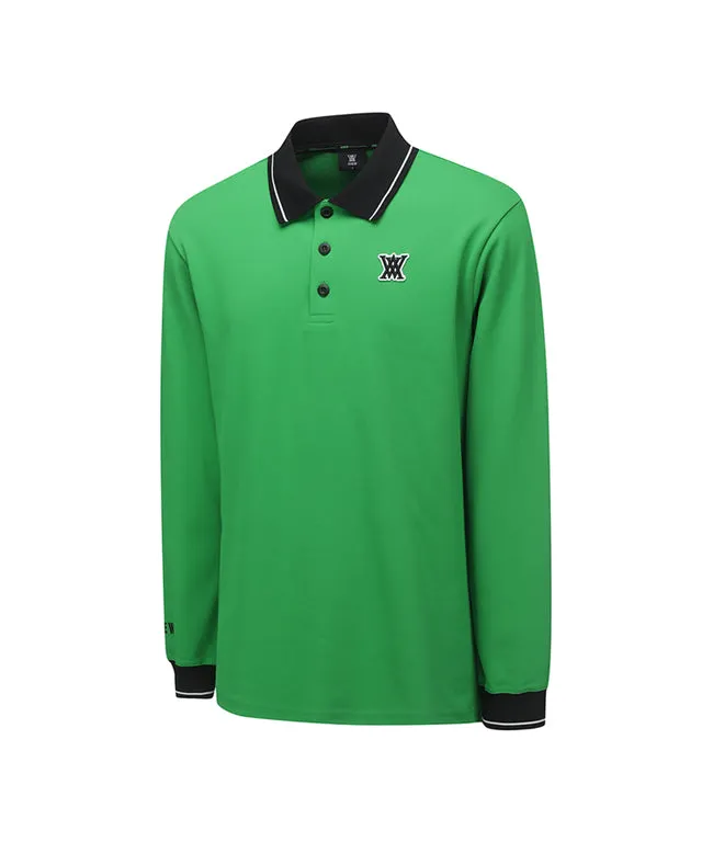 ANEW Golf: Men Back Big Logo Long T-Shirt - Green