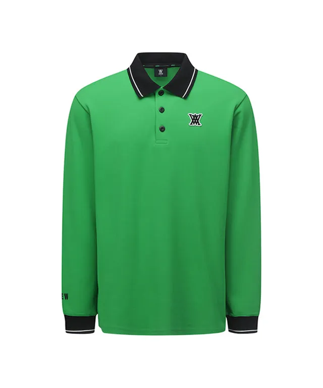 ANEW Golf: Men Back Big Logo Long T-Shirt - Green