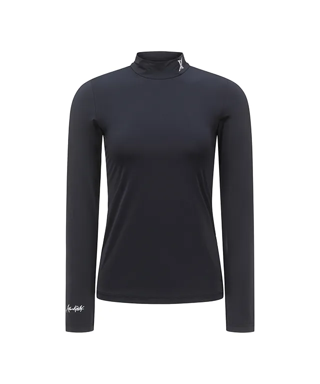 ANEW Golf: Women Cold Fabric High Neck T-Shirt - Black