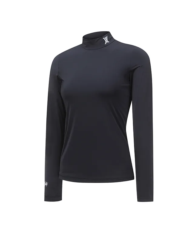 ANEW Golf: Women Cold Fabric High Neck T-Shirt - Black