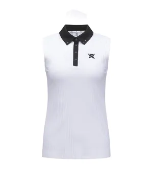 ANEW Golf: Women Color Block Corduroy Sleeveless - White