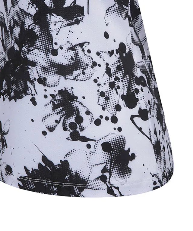 ANEW Golf: Women Flower Pattern Short T-Shirt - White