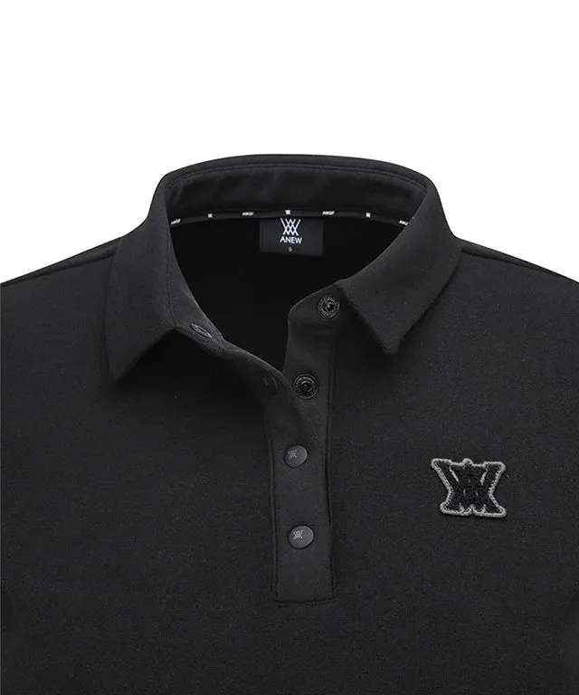 ANEW Golf: Women Nap Collar Long T-shirt - Black