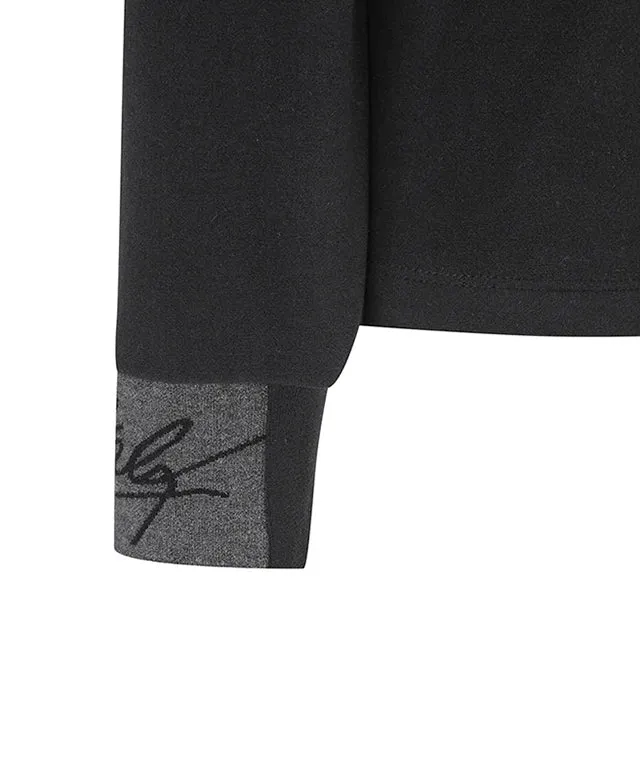 ANEW Golf: Women Nap Collar Long T-shirt - Black