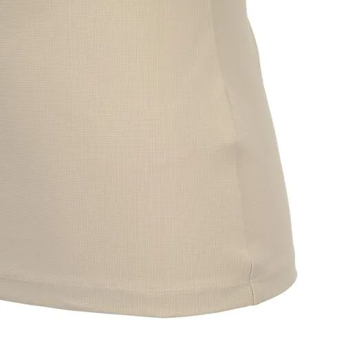ANEW Golf Women Woven Mixed Collar L/TS - Light Beige