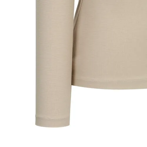 ANEW Golf Women Woven Mixed Collar L/TS - Light Beige