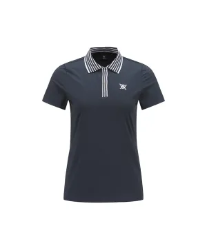 ANEW Golf Women's Knit Collar Short T-Shirt - D/Gray
