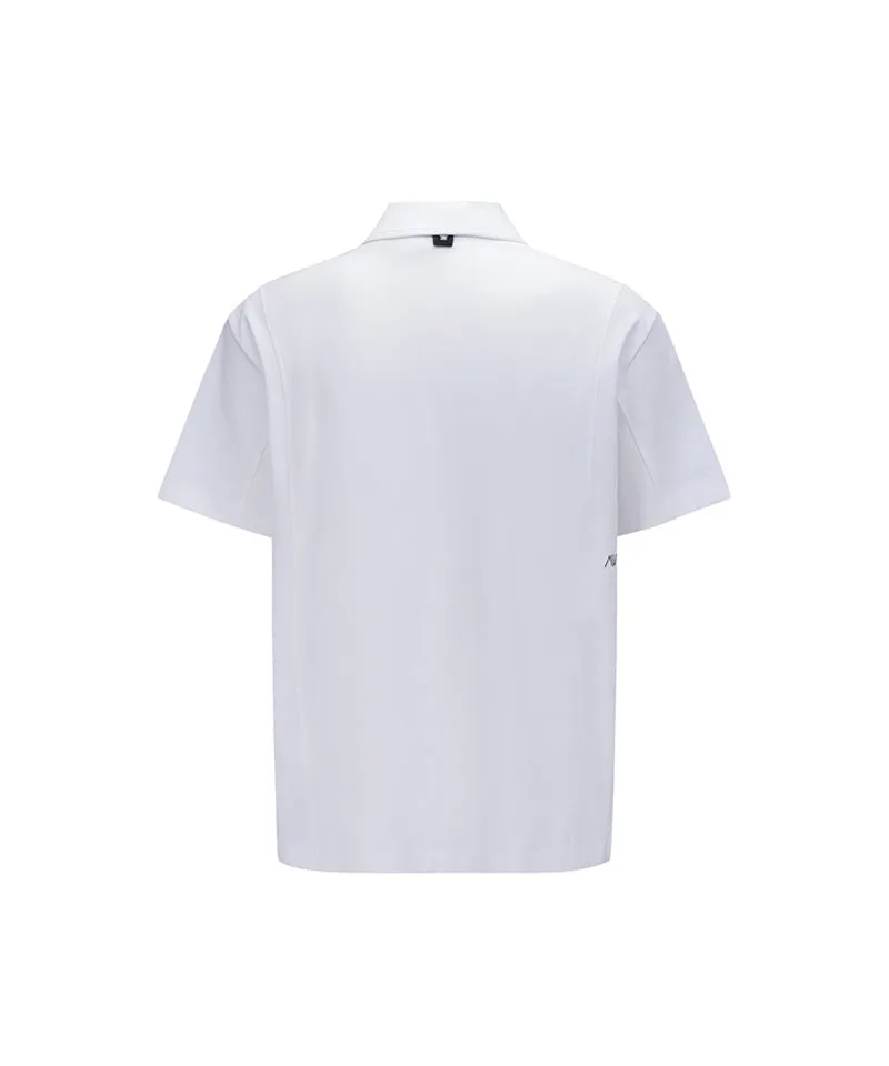 ANEW Men's Side Fabric Block Short T-Shirt - White