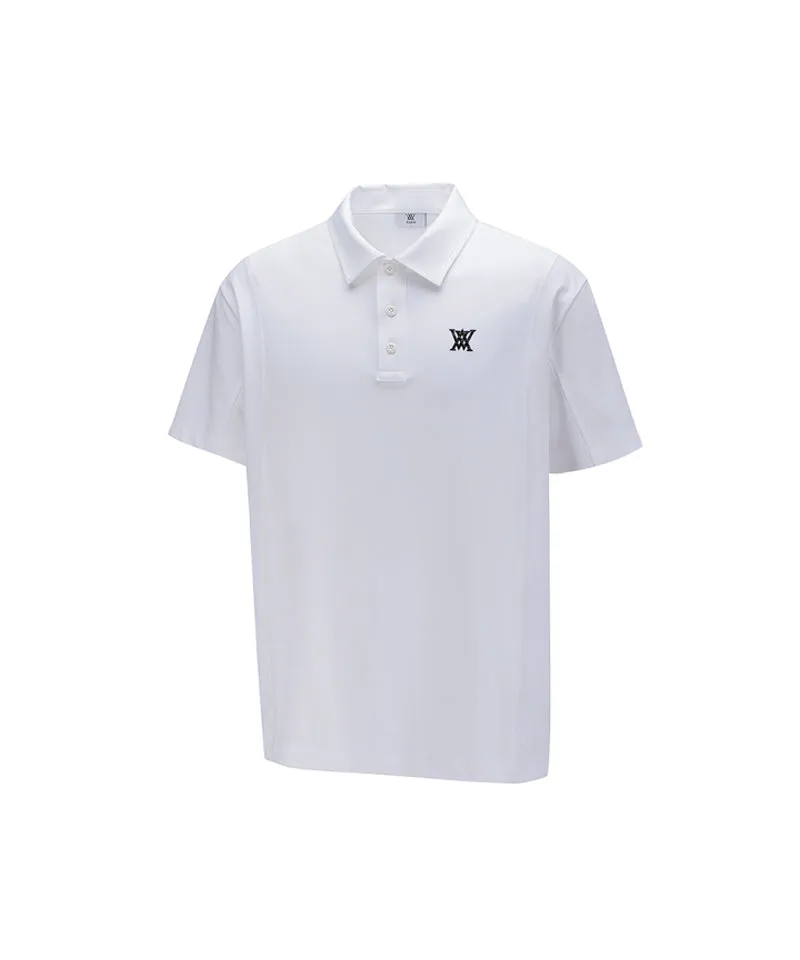 ANEW Men's Side Fabric Block Short T-Shirt - White
