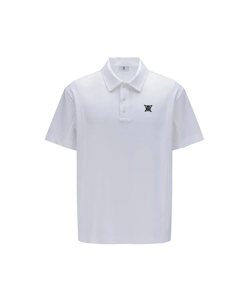 ANEW Men's Side Fabric Block Short T-Shirt - White