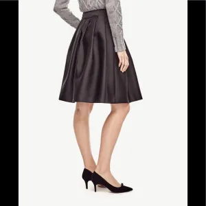 Ann Taylor pleated taffeta skirt