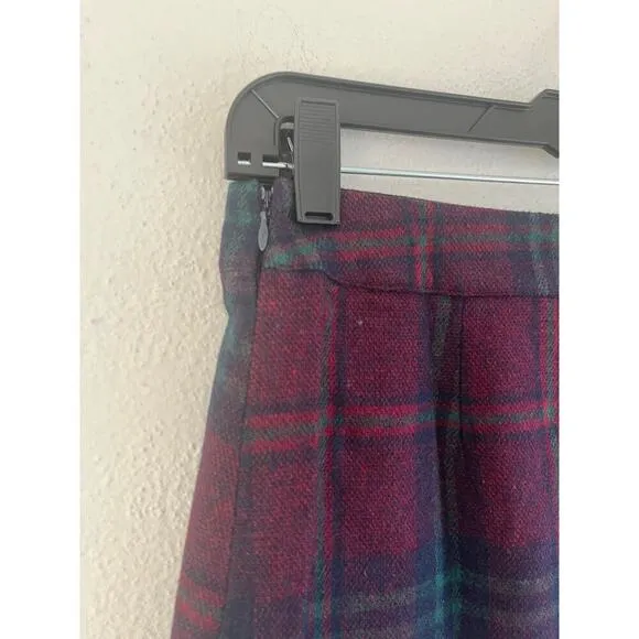 Anthropologie English Factory Tartan Combo Midi Skirt, Size Small