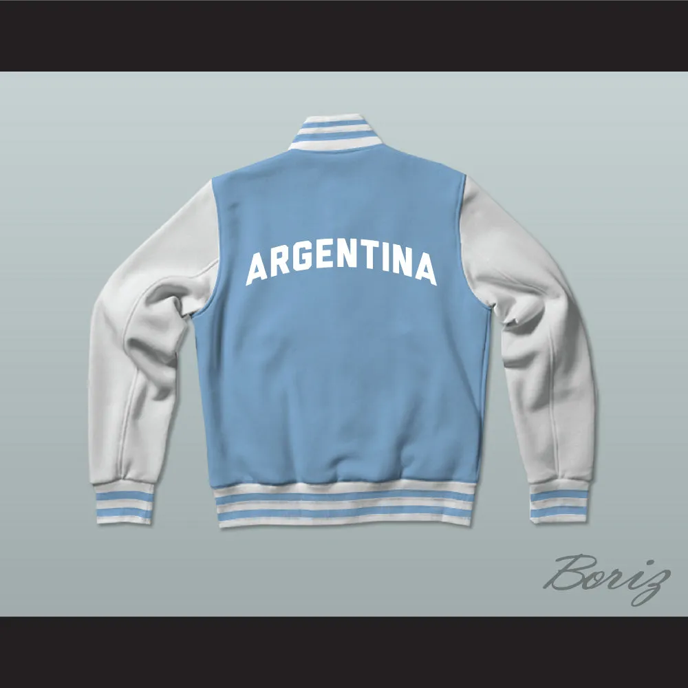 Argentina Varsity Letterman Jacket-Style Sweatshirt