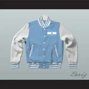 Argentina Varsity Letterman Jacket-Style Sweatshirt