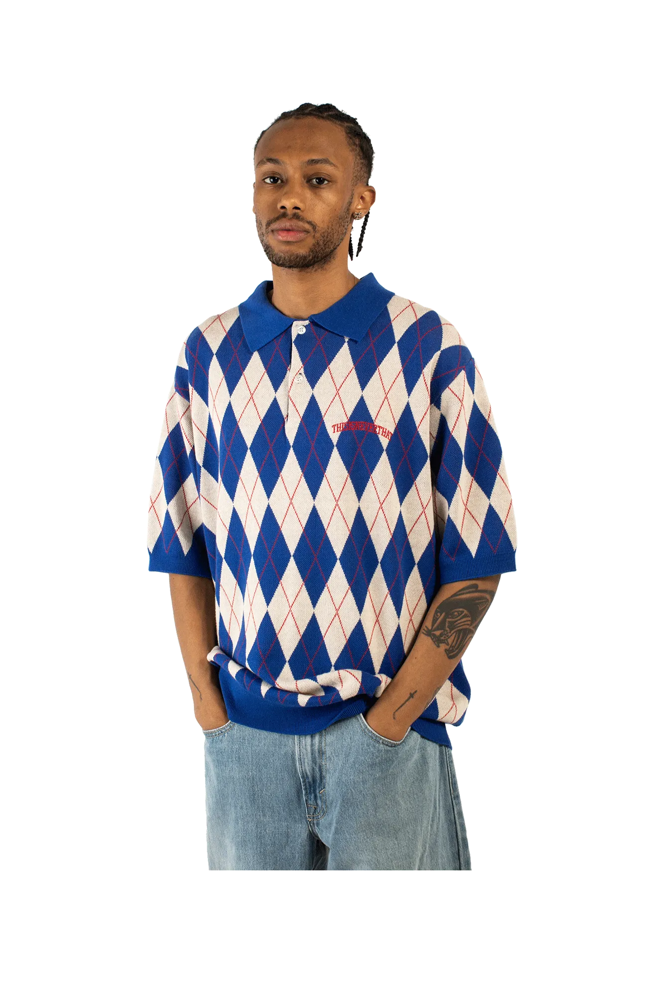 Argyle  Knit Polo