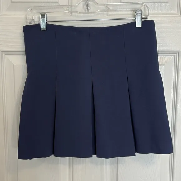 Aritzia Babaton Navy Hathaway Tennis Skirt Size 6