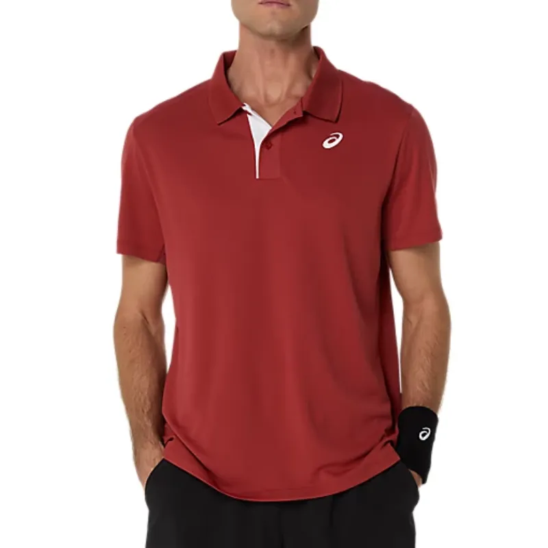 Asics Court Polo Mens Top - Burnt Red