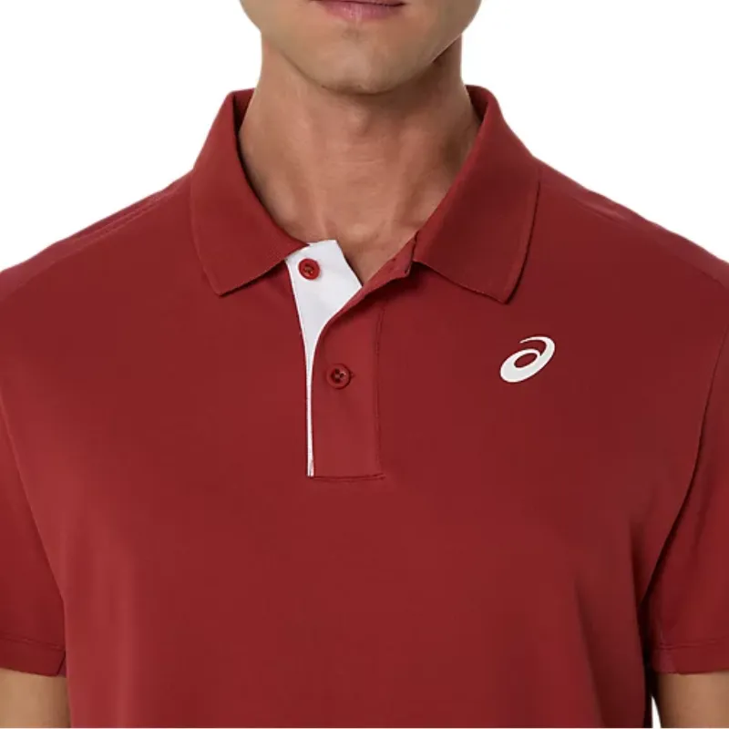 Asics Court Polo Mens Top - Burnt Red