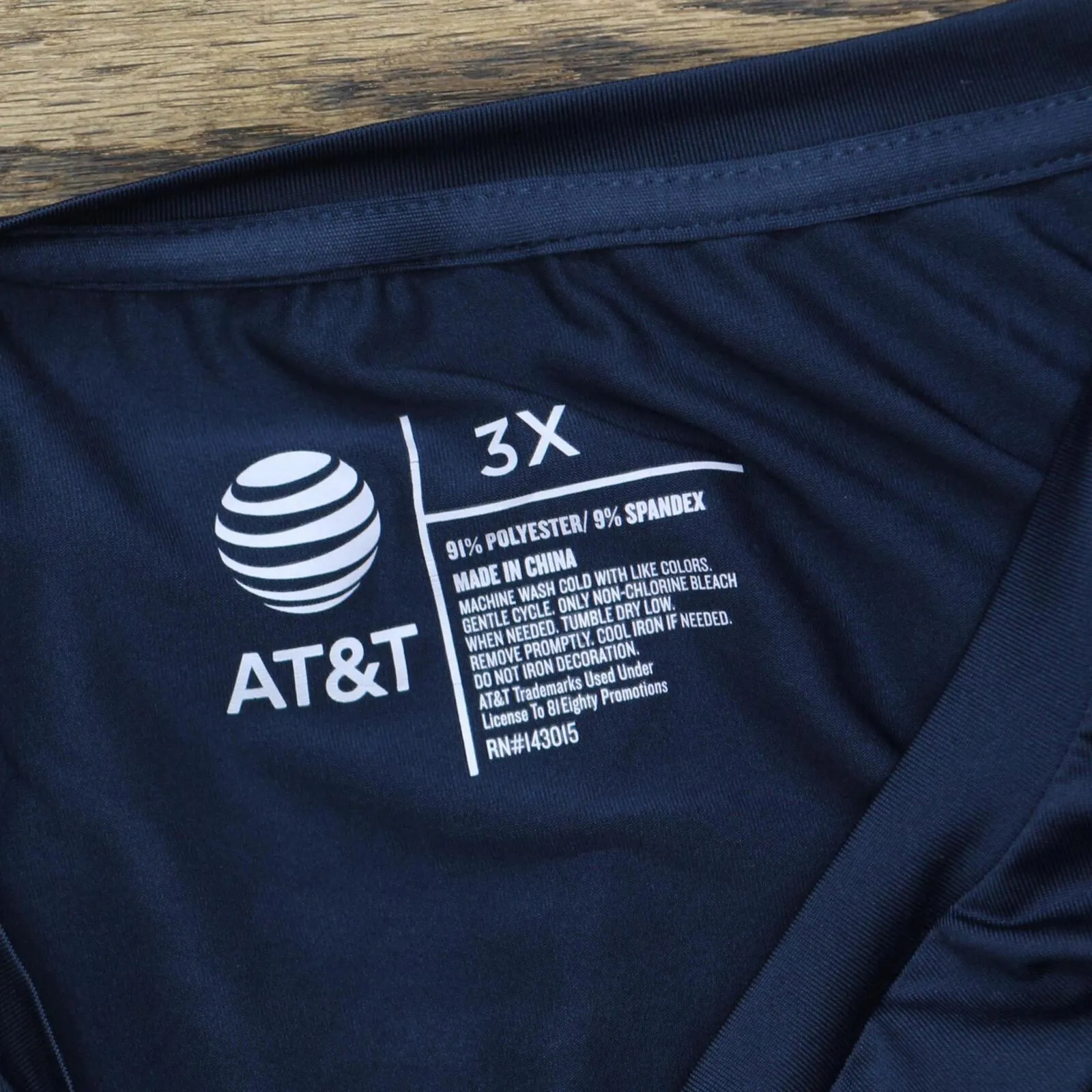 AT&T Womens Cross Stitch Graphic Performance T-Shirt Tee 16666ecbbb1793 Blue 3X
