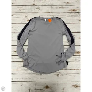 Athletic Top Long Sleeve Crewneck By Fabletics In Grey, Size: M