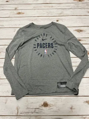 Athletic Top Long Sleeve Crewneck By Nike In Grey, Size: Xs