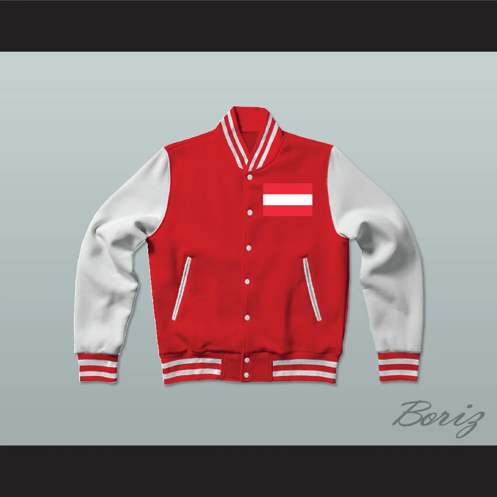 Austria Varsity Letterman Jacket-Style Sweatshirt