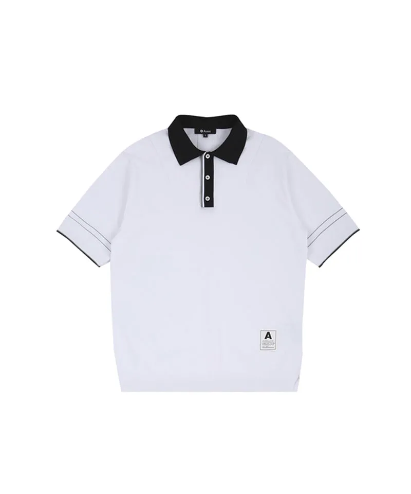 AVEN Men's Classic Polo Knit - White