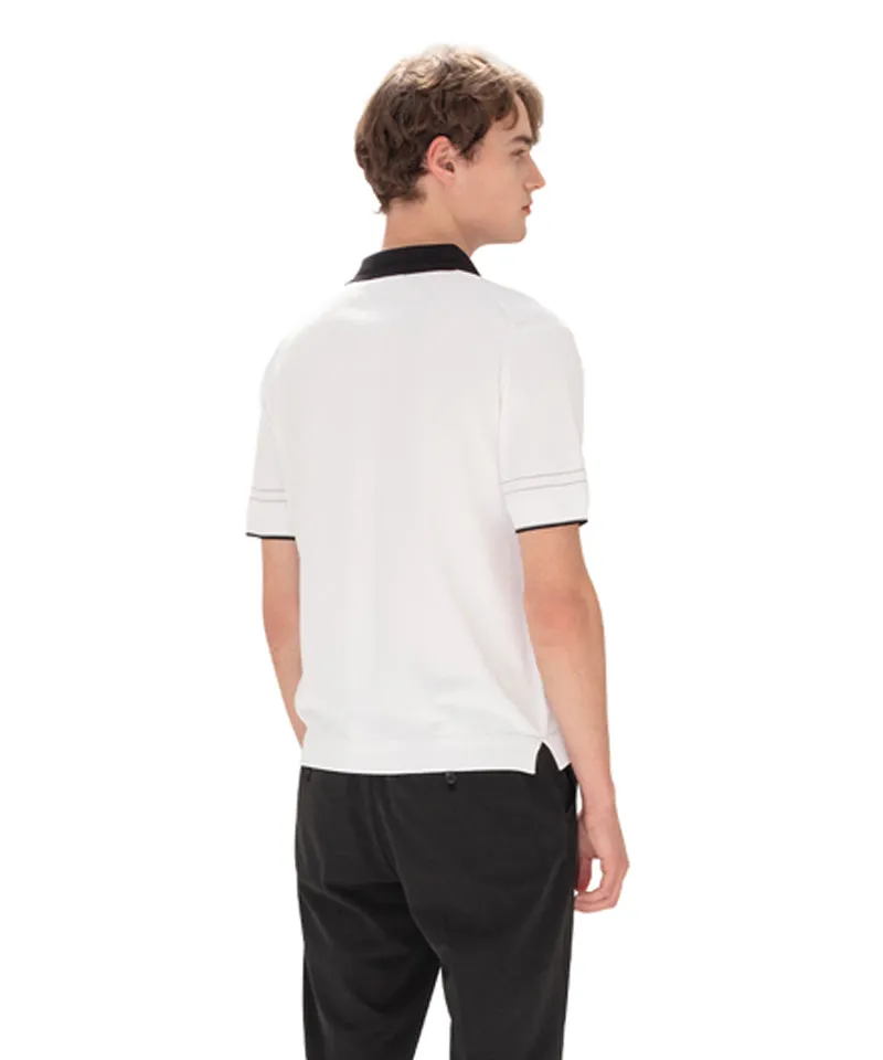 AVEN Men's Classic Polo Knit - White